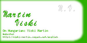 martin viski business card